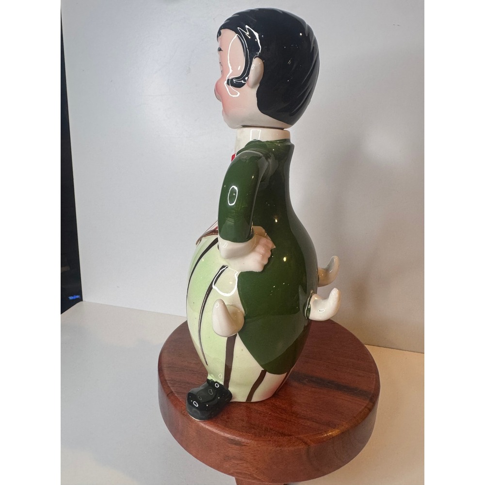 Vintage Ceramic Rye Whiskey Decanter Figural Gentleman Bottle Barware Japan - Picture 13 of 16